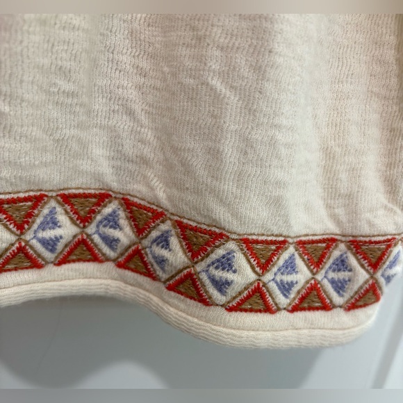 Johnny Was Cream Cardigan with Red and Blue Floral Embroidery-Limited Edition - Picture 10 of 11